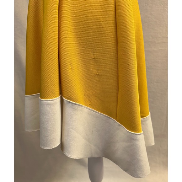 Esteban Cortazar Dress Womens Size 2 Yellow Fit Flare 60s 50s Retro Style - Picture 3 of 11